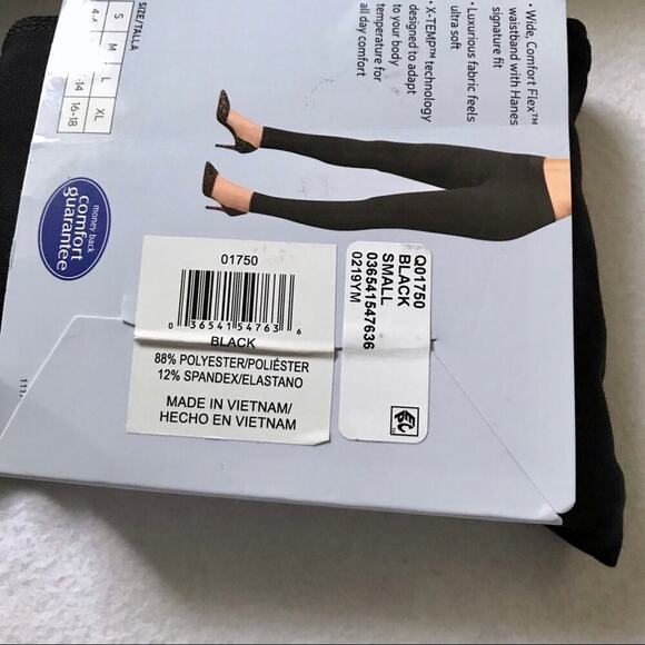 Hanes NWT Comfort Soft Black Fitted Leggings for Women Size S - Picture 4 of 4